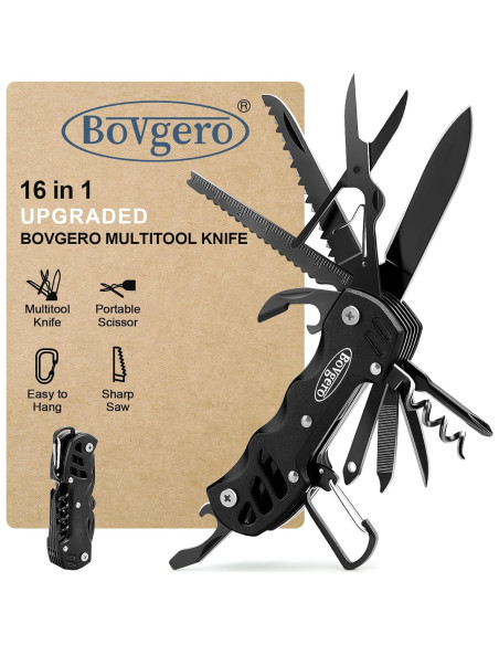 Cuchillo Multiherramienta Bovgero 16 en 1 Azul Plegable Cuchillo Multiherramienta Bovgero 16 en 1 Azul Plegable