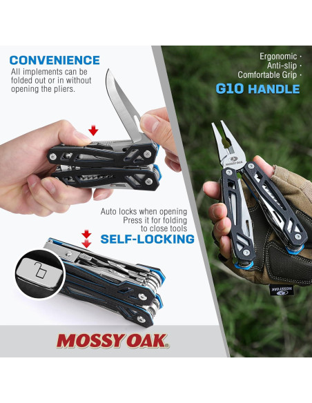 Multiherramienta MOSSY OAK 21-en-1 Acero Inoxidable Negro Multiherramienta MOSSY OAK 21-en-1 Acero Inoxidable Negro