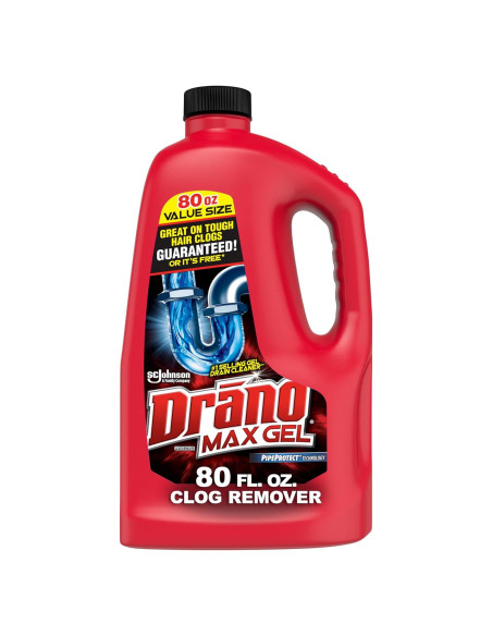 Drano Max Gel 80 Oz Removedor de Obstrucciones para Drenajes Drano Max Gel 80 Oz Removedor de Obstrucciones para Drenajes