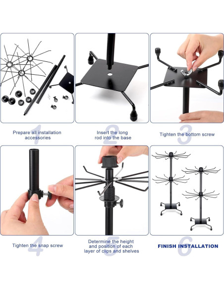 Soporte de Joyería BBTO Rotatorio 50x30 cm 2 Pcs Negro Soporte de Joyería BBTO Rotatorio 50x30 cm 2 Pcs Negro