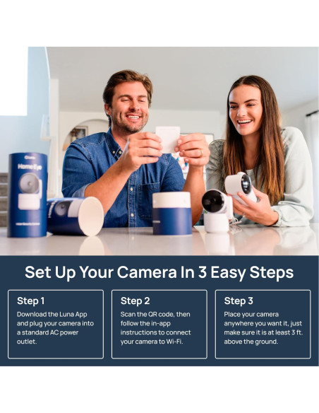 Cámara de Seguridad Luna Home Eye 360 AI Wi-Fi Negro Cámara de Seguridad Luna Home Eye 360 AI Wi-Fi Negro