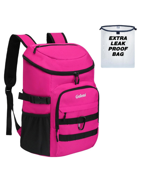 Mochila Enfriadora Aislada Goloni Rosa 8.51L para Camping Mochila Enfriadora Aislada Goloni Rosa 8.51L para Camping
