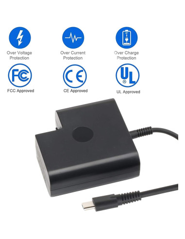 Cargador USB Tipo-C 65W BULL-TECH para HP Spectre x360