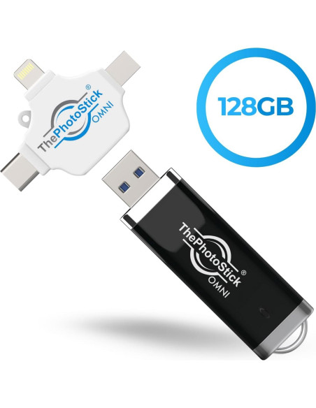ThePhotoStick Omni 128GB - Respaldo Seguro de Fotos y Videos ThePhotoStick Omni 128GB - Respaldo Seguro de Fotos y Videos