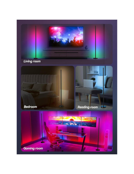 Lámpara LED de Esquina BrilliLux RGBICW 16 Millones de Colores Lámpara LED de Esquina BrilliLux RGBICW 16 Millones de Colores