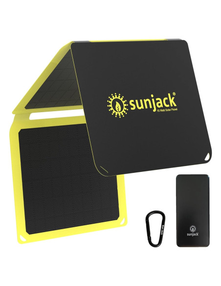 Panel Solar Plegable SunJack 15W + Batería 10000mAh USB-C Panel Solar Plegable SunJack 15W + Batería 10000mAh USB-C