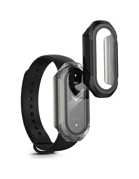 Funda KW-Mobile para Xiaomi Mi Band 8 + 2 Cristales Templados Funda KW-Mobile para Xiaomi Mi Band 8 + 2 Cristales Templados