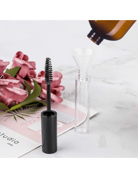 GTHER 10PCS Botellas Vacías 10ML con Varita y Embudos GTHER 10PCS Botellas Vacías 10ML con Varita y Embudos