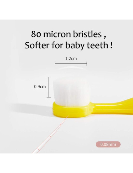 Cepillo de Dientes EasyHonor para Bebés 1-3 Años, 4 Pcs Suave Cepillo de Dientes EasyHonor para Bebés 1-3 Años, 4 Pcs Suave