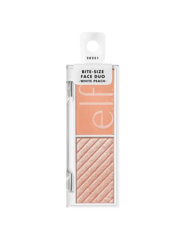 Dúo de Cara e.l.f. Cosmetics Iluminador y Rubor Durazno Blanco 1.4g