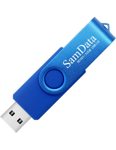 Paquete de 2 Memorias USB 32GB SamData con Luz LED