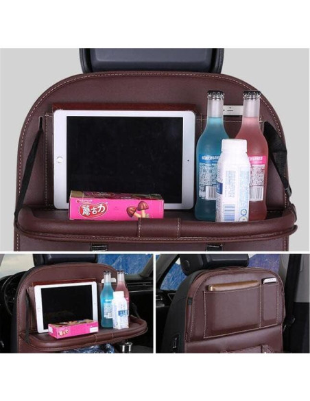 Organizador de Asiento Trasero HURESON con Basurero y Mesa Plegable Organizador de Asiento Trasero HURESON con Basurero y Mesa Plegable