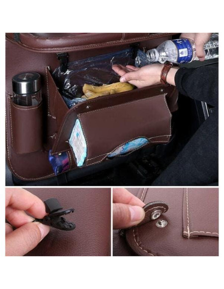 Organizador de Asiento Trasero HURESON con Basurero y Mesa Plegable Organizador de Asiento Trasero HURESON con Basurero y Mesa Plegable