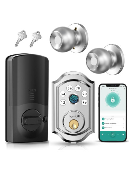Cerradura Inteligente Hornbill A5 con Huella Dactilar y Bluetooth Cerradura Inteligente Hornbill A5 con Huella Dactilar y Bluetooth