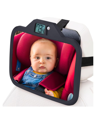 Espejo para Coche de Bebé TherMOMirror con Pantalla de Temperatura