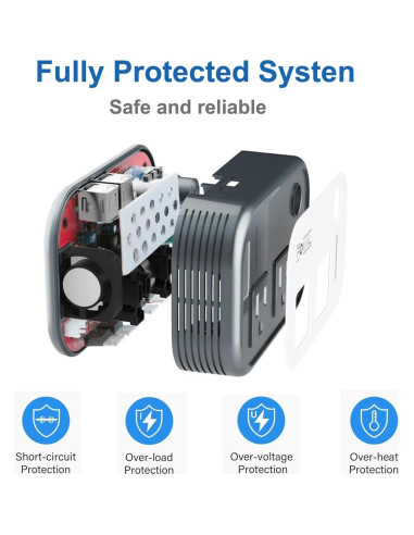 Inversor de Potencia FOVAL 200W 12V a 220V con 4 USB