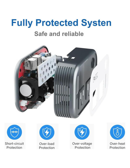 Inversor de Potencia FOVAL 200W 12V a 220V con 4 USB Inversor de Potencia FOVAL 200W 12V a 220V con 4 USB