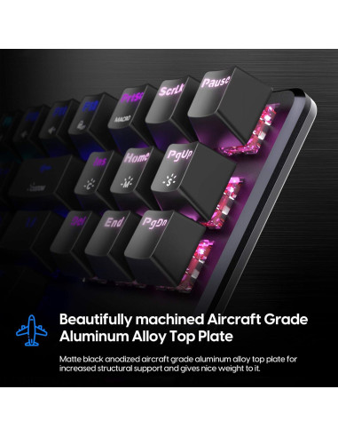 Teclado Mecánico TKL Pulsar Gaming Gears PK001 RGB USB Rojo
