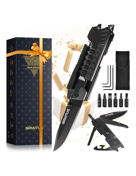 Cuchillo Multi-Herramienta 17 en 1 GIRIAITUS para Acampar Cuchillo Multi-Herramienta 17 en 1 GIRIAITUS para Acampar