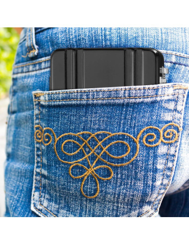 Maletín para Tarjetas de Negocios Yeaqee 6 Pcs Aluminio Negro