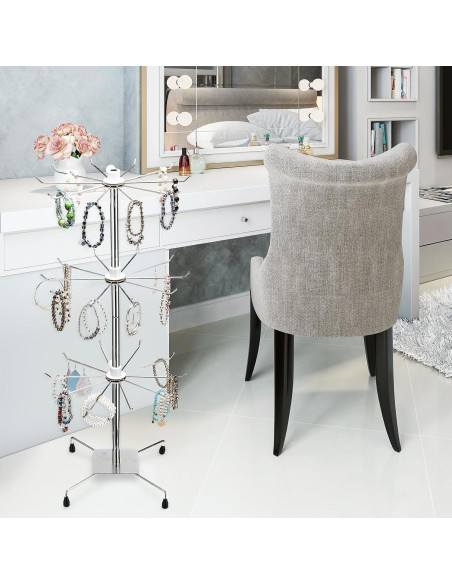 Soporte de Joyería Rotatorio BBTO 72 cm Plata 2 Pcs Soporte de Joyería Rotatorio BBTO 72 cm Plata 2 Pcs