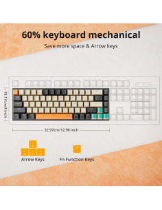 Teclado Mecánico Redragon K633CGO-RGB 68 Teclas RGB 2