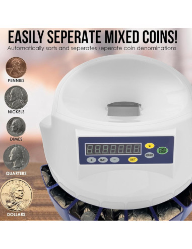 Máquina Contadora de Monedas Genérico 216 Monedas/min 5.29kg