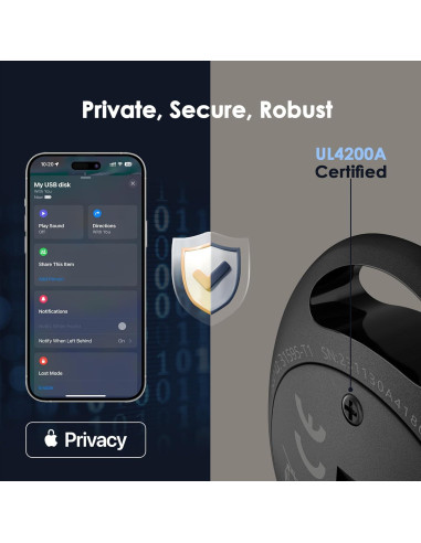 Rastreador de Equipaje HOLOMARQ T1 Bluetooth para iOS Negro