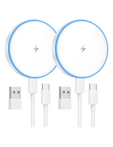 Cargador Inalámbrico Magnético 15W TNDAJI 2 Pack para iPhone