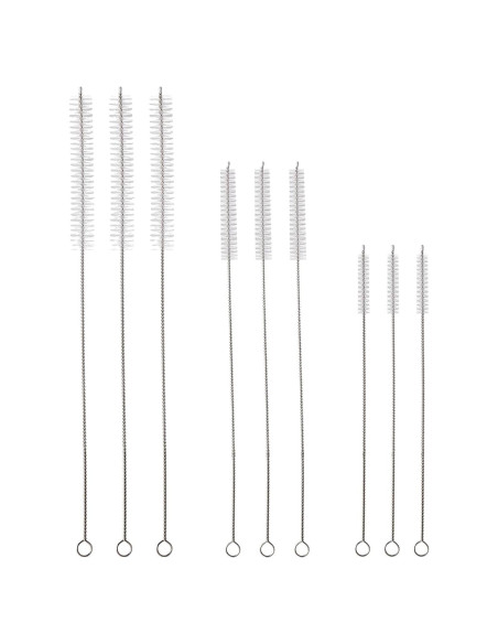 Kit de 9 cepillos limpiadores de popotes ZRHR - 3 tamaños Kit de 9 cepillos limpiadores de popotes ZRHR - 3 tamaños