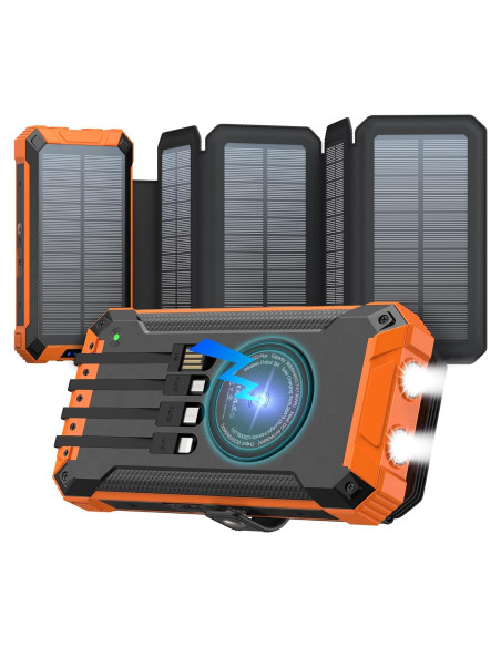 Banco de Energía Solar GOODaaa 36800mAh Cargador Inalámbrico Banco de Energía Solar GOODaaa 36800mAh Cargador Inalámbrico