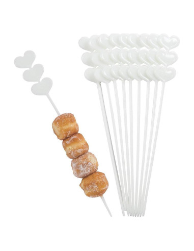 Pinchos de Corazón de Plástico Fun Express - 25 unidades 30.48 cm