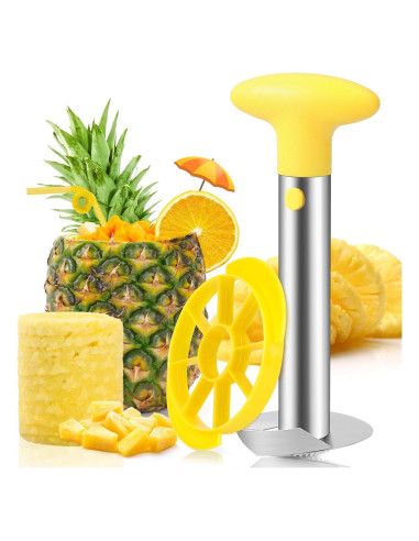 Corador y Cortador de Piña CUNSENR - Acero Inoxidable Amarillo