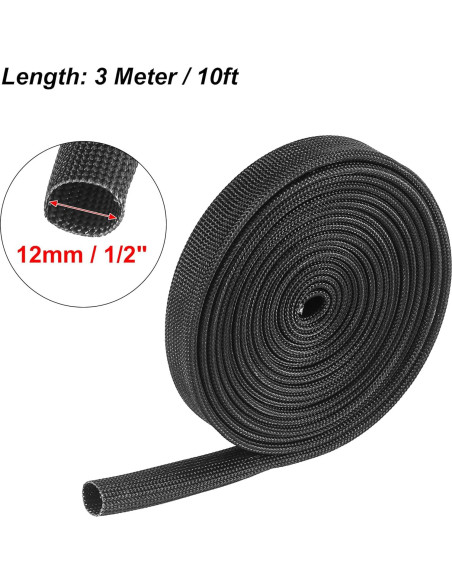 Manga de Protección Térmica X AUTOHAUX 3m 12mm Negra Manga de Protección Térmica X AUTOHAUX 3m 12mm Negra