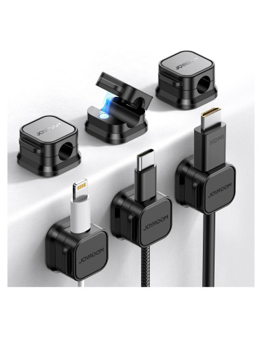 Paquete de 6 Clips Magnéticos JOYROOM para Gestión de Cables