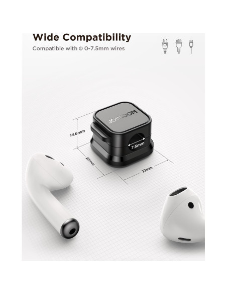 Paquete de 6 Clips Magnéticos JOYROOM para Gestión de Cables Paquete de 6 Clips Magnéticos JOYROOM para Gestión de Cables