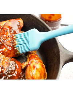 Brocha de Silicona RSVP International Turquesa 22 cm Resistente al Calor 2