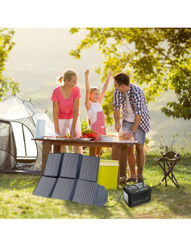 Panel Solar Plegable FlexSolar 60W USB-C QC3.0 Impermeable