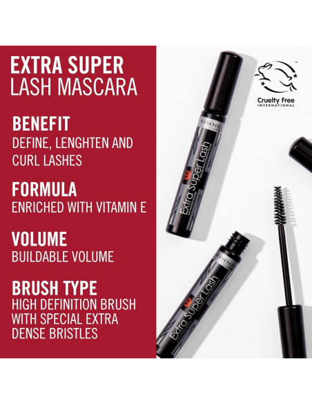 Rímel Extra Super Lash Coty Beauty Negro 7.94 g Rímel Extra Super Lash Coty Beauty Negro 7.94 g