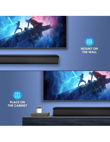 MZEIBO Barra de Sonido 50W 43cm Bluetooth 5.0 para TV