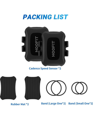 Sensor de Velocidad y Cadencia MOOFIT CS9 Inalámbrico