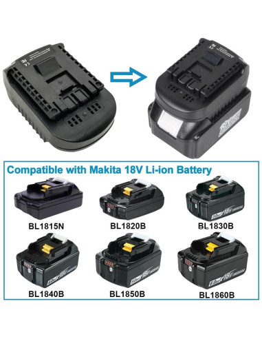 Adaptador de Batería Makita a Bosch 18V Li-ion QINIZX