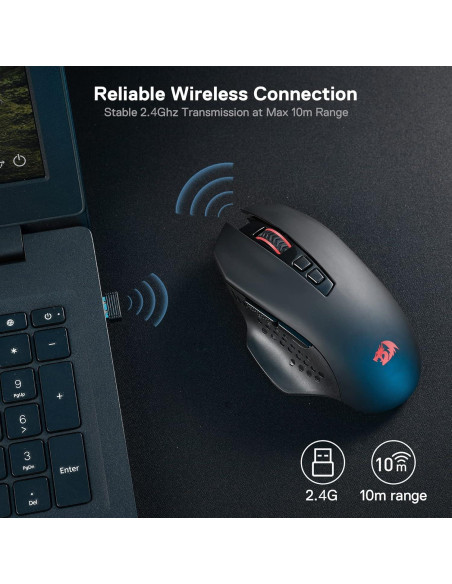 Redragon M656 Ratón Inalámbrico para Juegos 4000 DPI Rosa Redragon M656 Ratón Inalámbrico para Juegos 4000 DPI Rosa