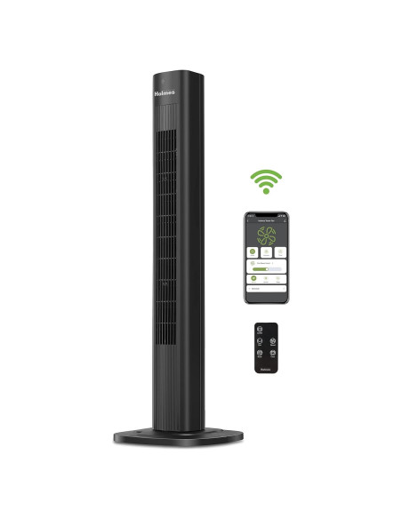 Ventilador Torre Inteligente Holmes 91.44 cm Wi-Fi Control Remoto Ventilador Torre Inteligente Holmes 91.44 cm Wi-Fi Control Remoto