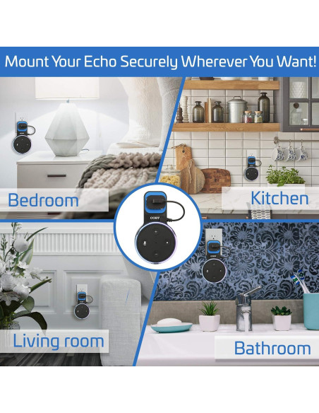 Soporte de pared Coby para Echo Dot 2 Gen - Negro Soporte de pared Coby para Echo Dot 2 Gen - Negro