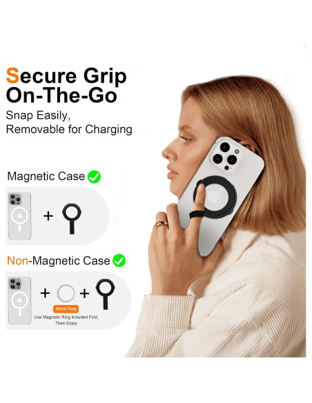 Soporte Magnético para Teléfono ABCPOW Grip Ajustable 360 Soporte Magnético para Teléfono ABCPOW Grip Ajustable 360