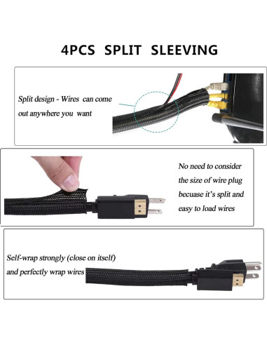 Kit Organizador de Cables 311 Piezas DRIVUU - Negro y Transparente