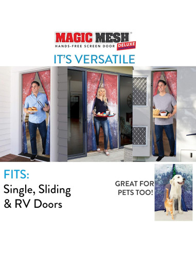 Puerta de Pantalla Magnética Magic Mesh Americana 2 Pack