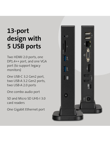 Dock USB-C Triple Pantalla Kensington 4K 100W para Laptops