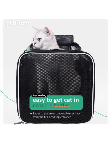 Transportín Petisfam Menta para Gatos y Perros Pequeños